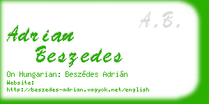 adrian beszedes business card